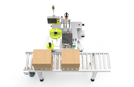 轉角在線打印貼標機